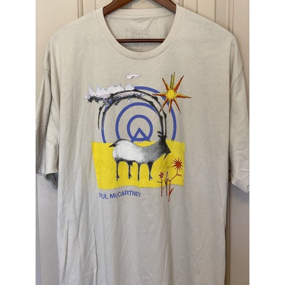 Paul McCartney Beige Cream T-Shirt Unisex 2X Egypt Station Tour Music NWOT New - Picture 3 of 4